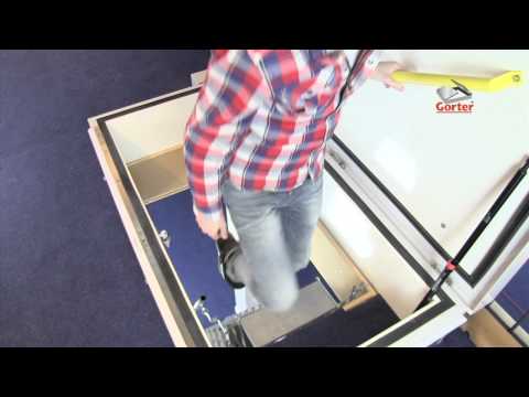 Gorter roof hatch: Roof hatch with scissor stairs combination